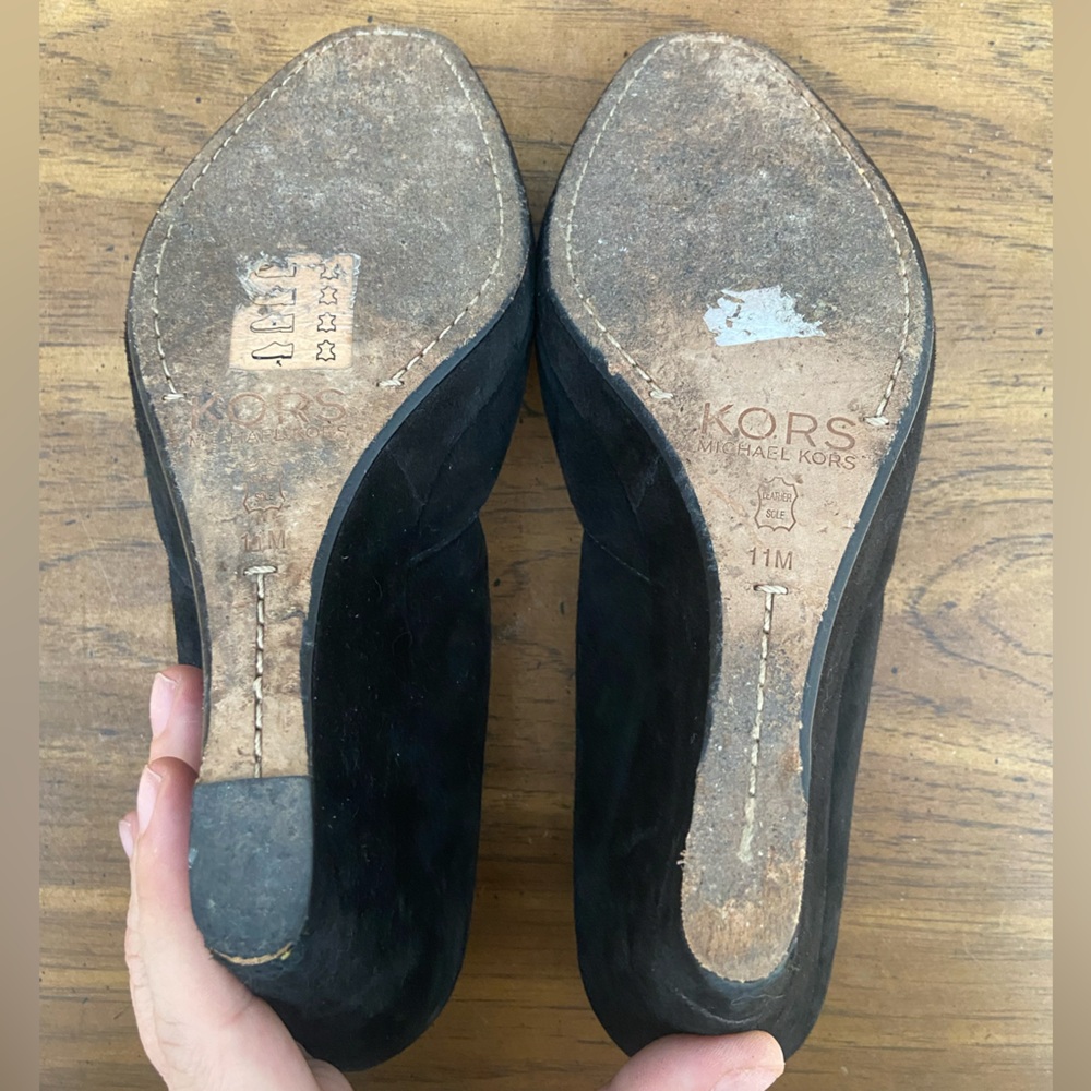 Michael kors peeptoe suede wedges 11 - Picture 7 of 8